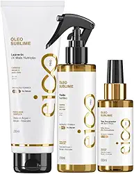 Eico-Pro Óleo 100ml Spray Finalizador 200ml Creme Leave-in Protetor Térmico Nutritivo 200ml