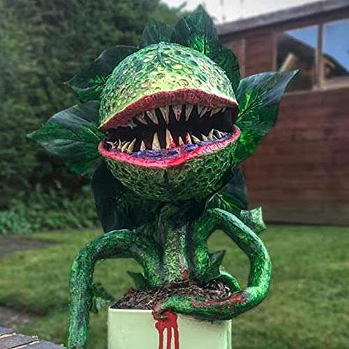 Piranha Decoration Resin Flower Ornaments, Horror Piranha Flower Replica Movie Prop Yard Ornaments Little Shop Of Horrors Halloween Decoration Outdoor Garden Decor-B #TOP4