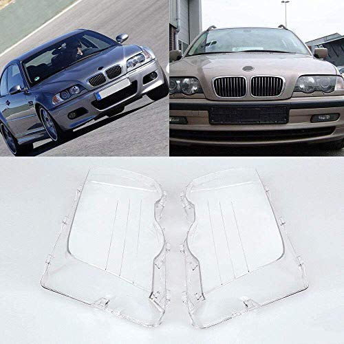 1998-2001 E46 3-series 4D 323i 325i 328i 330i 330xi 4 puertas lado izquierdo y derecho faro delantero lente transparente - par