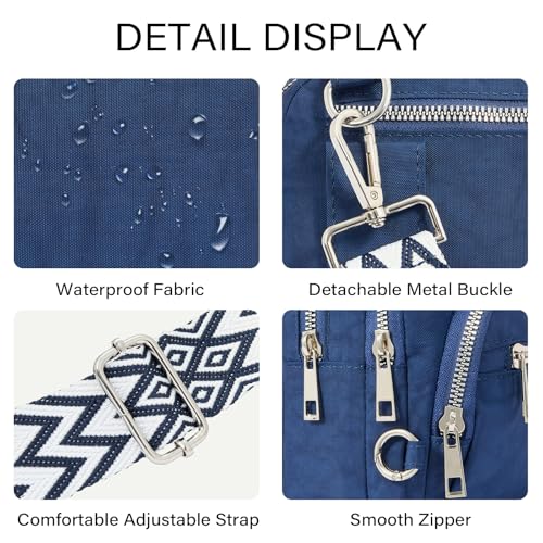 Image of CLUCI Anti Theft Crossbody Bags for Women Travel Small Crossbody Bag Purses for Women RFID Nylon Belt Bag