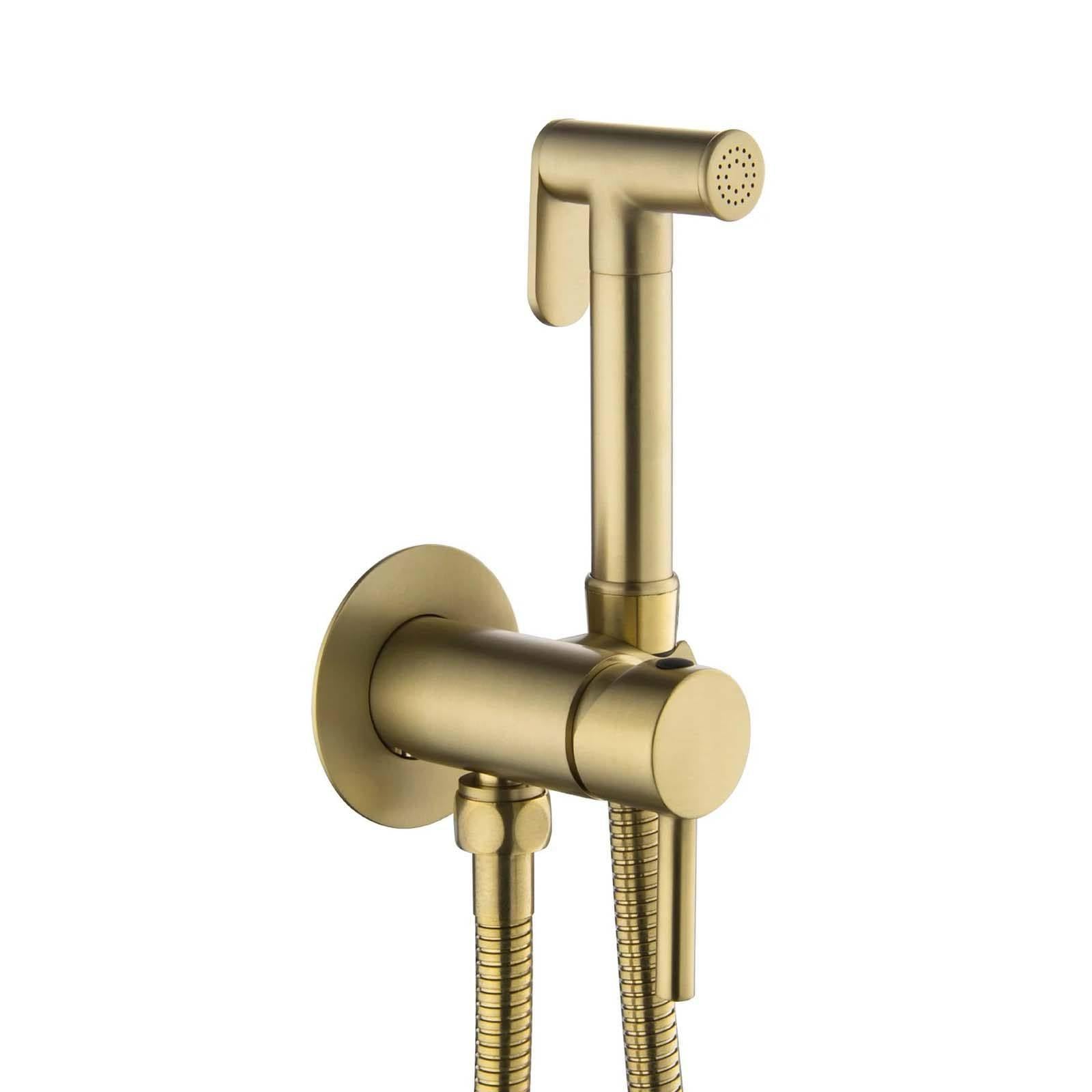 Grifo bidet para WC con mezcla de agua caliente y fría en latón cromado