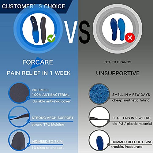 Image of Plantar Fasciitis Insoles Arch Supports for Men and Women Shoe Inserts Orthotics - Athletic Shoe Insoles for Flat Feet Arch Heel Pain High Arch Mens 14-14.5