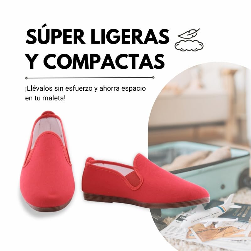 Zapatillas de lona Kung-Fu Escoolers E55 Rojo 37