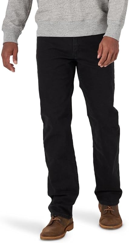 Wrangler Authentics Jean de cintura flexible y ajuste regular para hombre