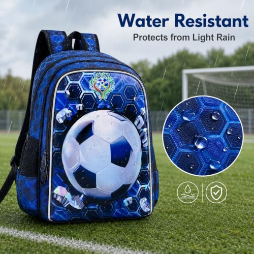 Image of 3PCS Dinosaur Backpack for Boys, 16 Inch Kids Water Resistant Preschool Elementary Kindergarten Bookbags and Lunch Box | Kids