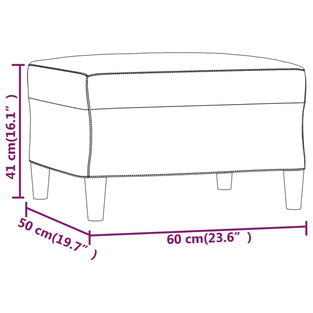 Fußhocker Creme, 60x50x41 cm, Stoff, vielseitiger Ottoman für Wohnzimmer, Schlafzimmer, Bequeme Fußablage, stabile Sitzgelegenheit