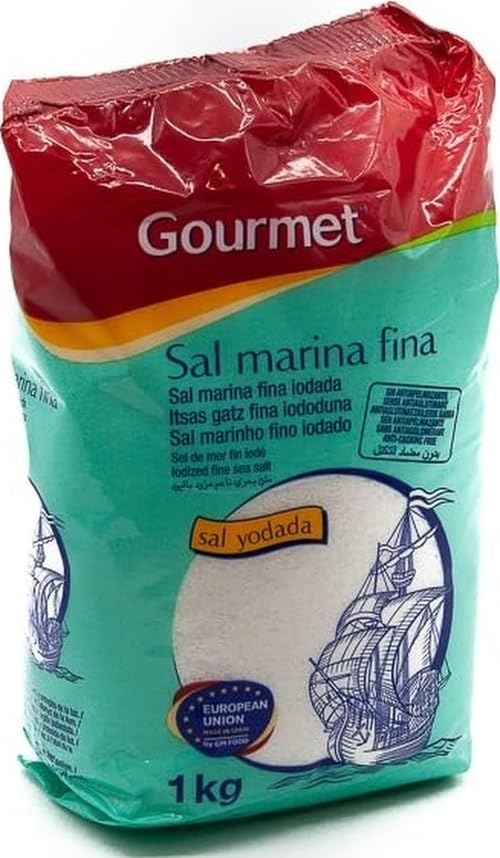 Marca Blanca - Gourmet Sal Fina de Mesa Yodada, 1kg