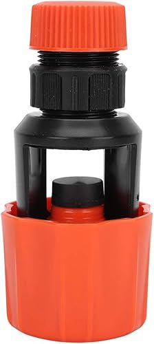 Miniatura 7 de Fydun Grifo universal para manguera de jardín, conector de tubería de grifo de cocina, herramienta de riego verde amplia gama de usos (naranja)