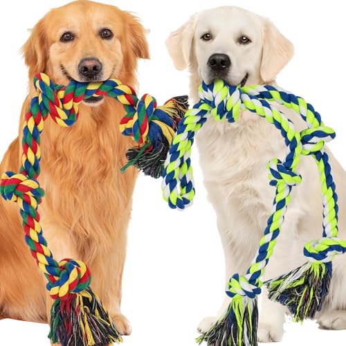 Jouet Indestructible pour Chien en Corde 2 Pièces - 100% Coton