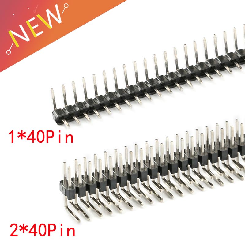 Wiring Connecting Terminals - 10pcs /Lot 2.0mm Pitch 2.0 Male Single/Double Row Curved Needle Pin Header 1x40 2x40 Pin Connector 2.00mm 90 Degrees - (Color: Single Row Pin)