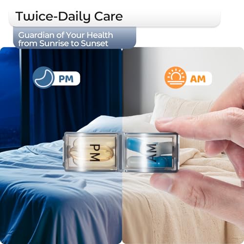 Image of Monthly Pill Organizer 2 Times a Day, one Month Pill Box AM PM, 30 Day Pill Case Small Compartments to Hold Vitamin and Travel Medicine Organizer, 31 Day Pill Organizer, 4 Week Pill Cases(Grey)