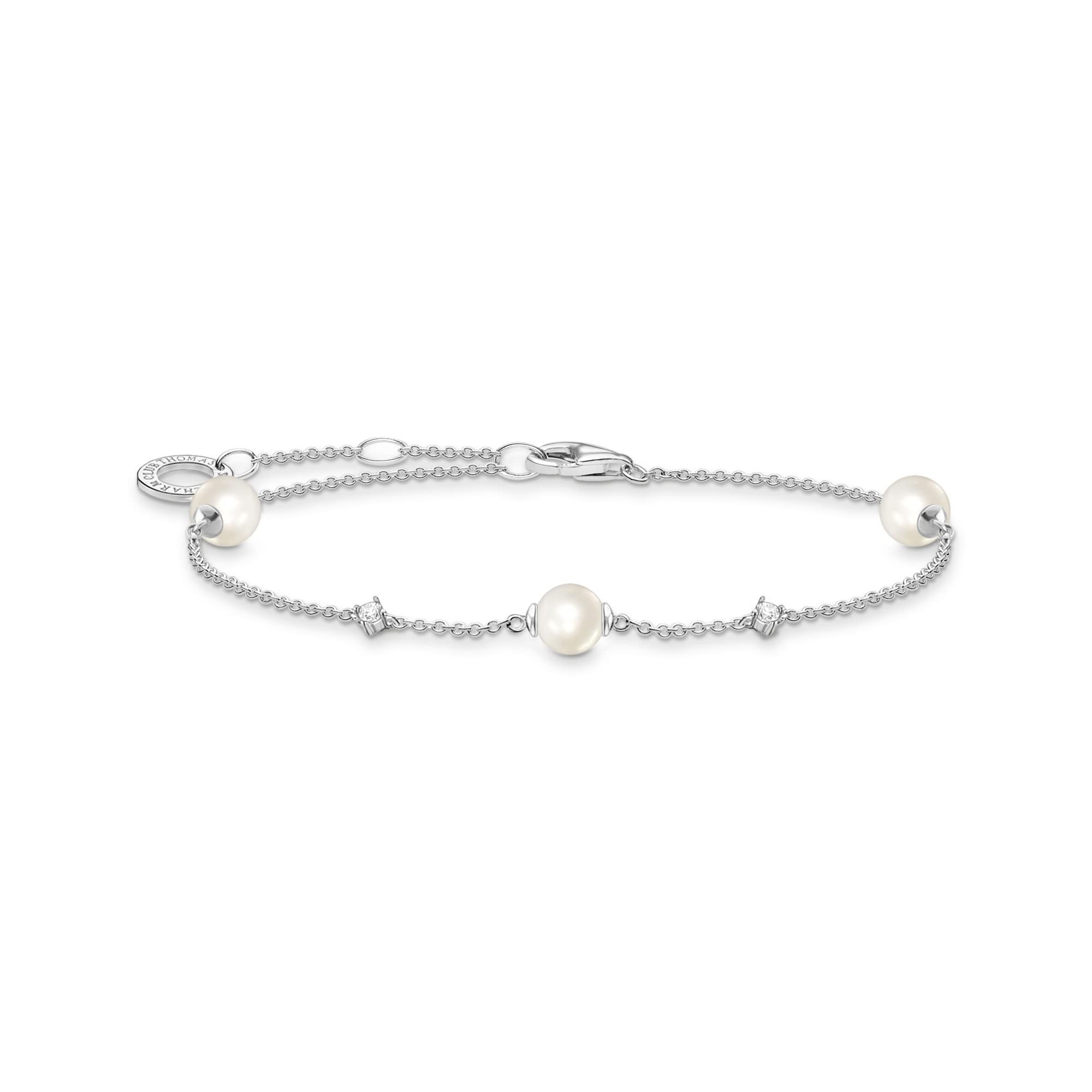 Thomas Sabo Delicate Pearl Bracelet, White, Women
