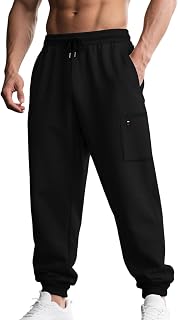 Mens Gym Sports Jogger Pants Drawstring Running Pocketed Sweatpants