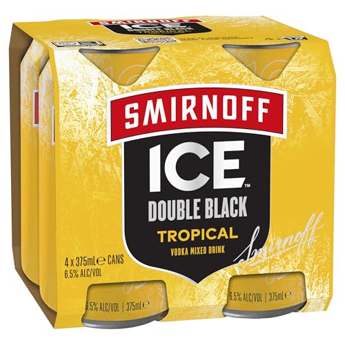 Smirnoff Double Black Tropical 375ml 4pk