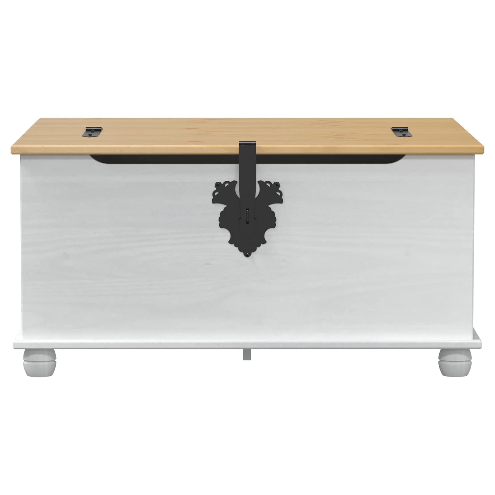 Caja de almacenamiento blanca 90 x 78 x 45 cm madera maciza de pino rústico baúl de madera con espacio de almacenamiento, caja decorativa, baúl de asiento, organizador para salón, dormitorio