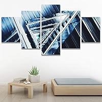 SIGNWIN 5 Panel Canvas Wall Art Solid Structures for Home Decorations Ready to Hang - 60