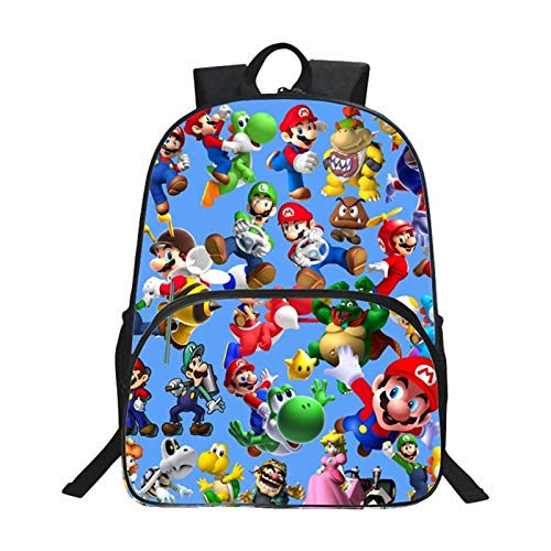 YUNDING Mochila Escolar Mario 2020 muñeca de Anime para niños  Mochilas con Estampado