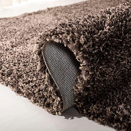 Image of CD Carpet Anti Slip Shaggy Fluffy Fur Rugs and Carpet for Living Room Bedroom Kids Room Plain Circle Carpets for Home with 2 Inch Thickness (Color Royal Brown Size 3x3 Feet Round)