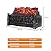 Electric Fireplace Logs, LifePlus Fireplace Insert Heater with Realistic Flame Effect, Ember Bed and 8H Timer, Infrared Fireplace Heater with Remote Control for Indoor Use