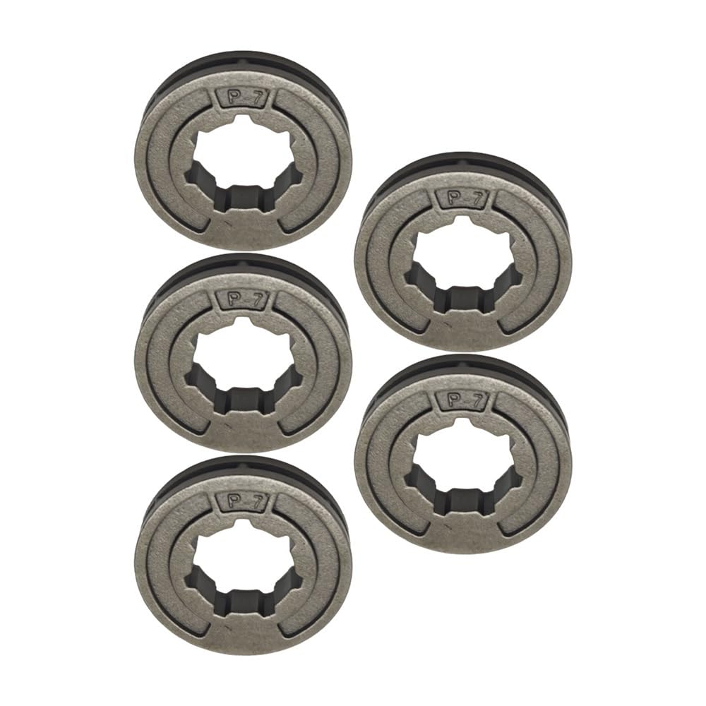 5 piñones de transmisión de Cadena compatibles con MS260, 026, MS240, 026, MS251, MS211, MS261, MS211C, Repuesto de Motosierra, 3/8PL, P7, diámetro Interior de 17 mm.