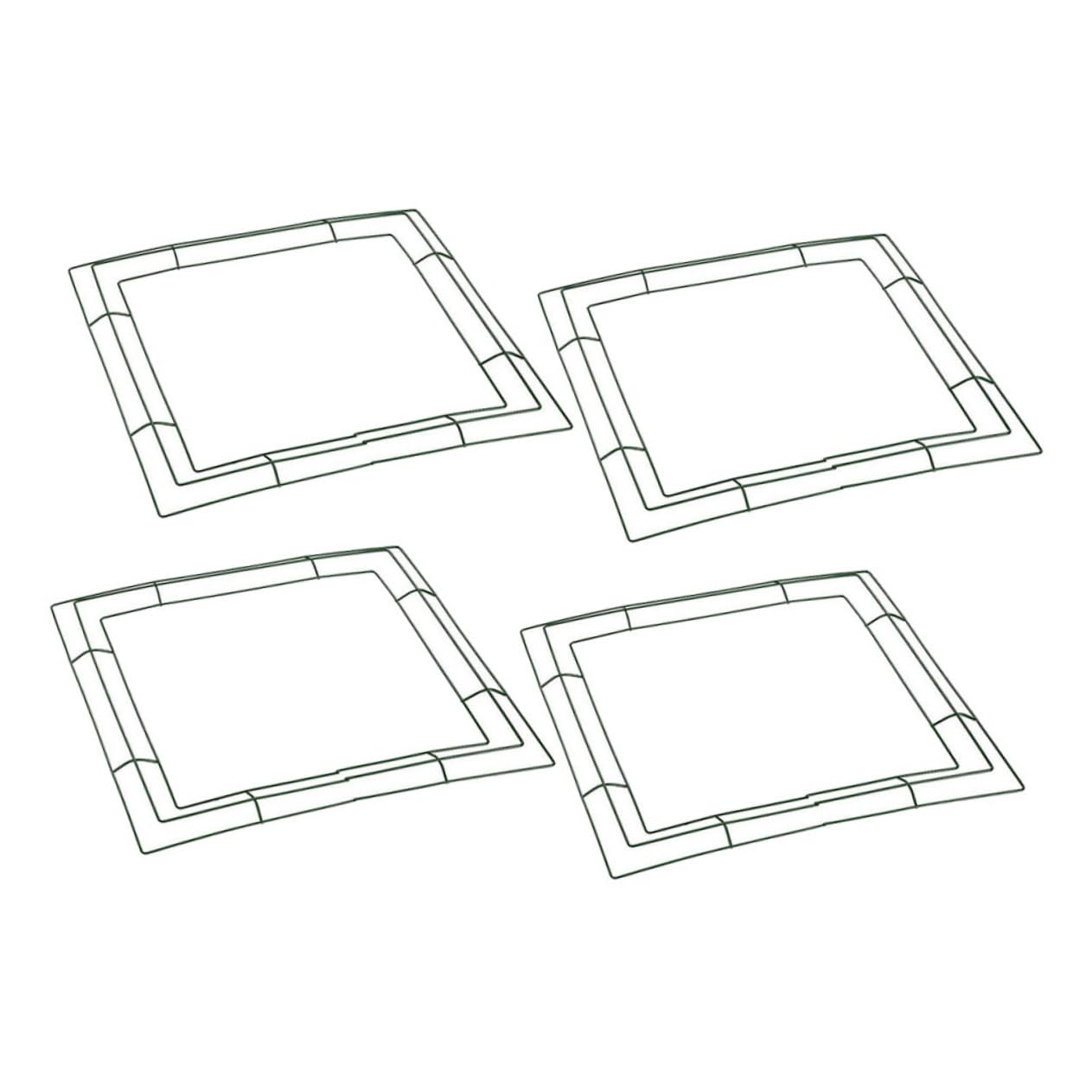 GOOHOCHY Metal Wreath Frame Square Iron Ring DIY Floral Arrangement Wedding Decor Home Decor Accessory