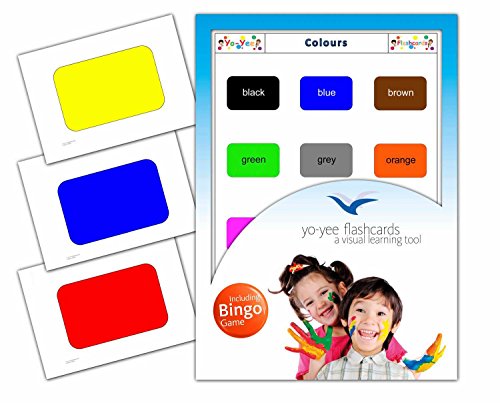 Yo-Yee Flashcards Tarjetas con imágenes del Colores con Juego de Bingo Adaptado a Ellas; para el fomento del lenguaje Oral en guarderías, colegios y para logopedia