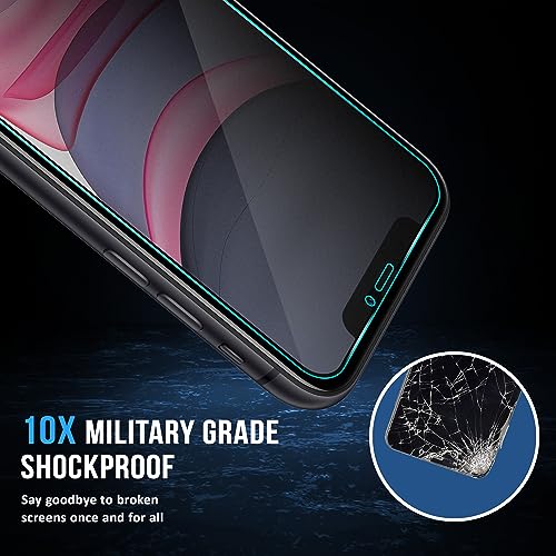 Image of FIRST MART Matte Privacy Tempered Glass for iPhone 11 / iPhone XR - 9H Hardness, Anti-Spy, Anti-Glare Protection, Edge to Edge Coverage, Bubble-Free [1 Pack]