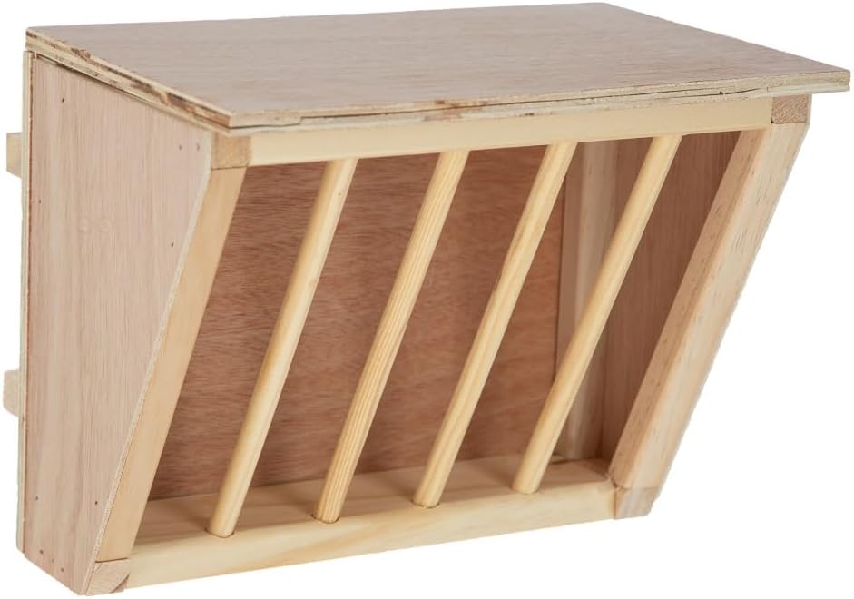 Hay Rack with Wooden Seat, 25 x 17 x 20 cm