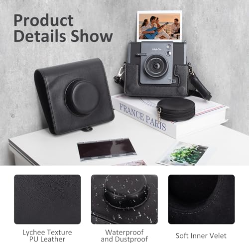 Funda MUZIRI para cámara instax Wide EVO con bolsillo pequeño miniatura 3