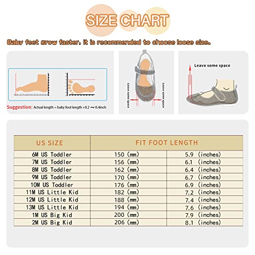 Adamumu Girl's Glitter Dress Shoes Toddler Party Sparkly Princess Shoes Rainbow Mary Jane Shoes Colorful Ballet Flats In Wedding Casual Wearing #TOP6
