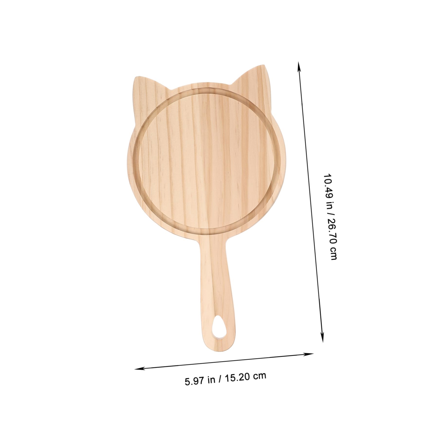 BRIGHTFUFU Handmade Pizza Board Round Cheese Plate Serving Trays Pizza Paddle Wood Peel Home Cafe