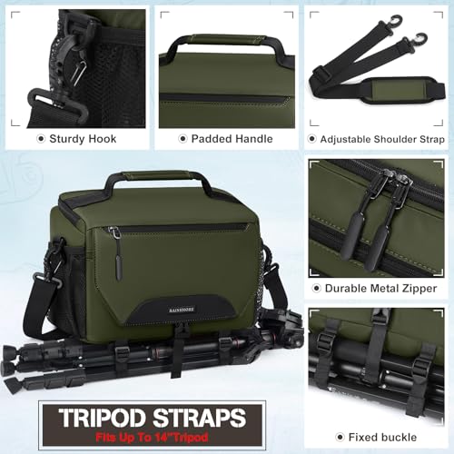 Bolsa para Cámara DSLR/SLR Impermeable Verde miniatura 6