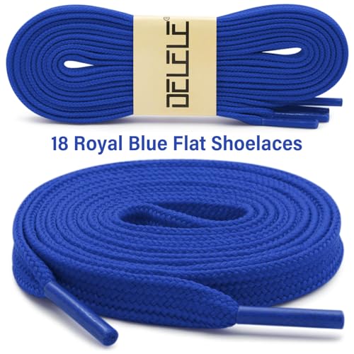 Image of DELELE Solid Flat Shoelaces Hollow Thick Athletic Shoe Laces Strings 2 Pair