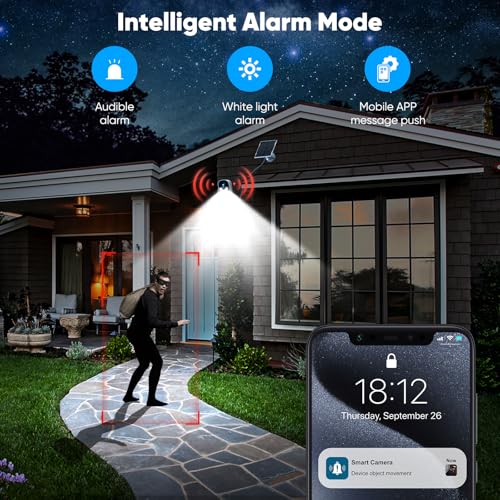 Poyasilon 2-Pack Solar Security Cameras Wireless Outdoor,2K Solar Camera Wireless for Home Color Night Vision Two-Way Talk Two Spotlights,Cloud/SD Only 2.4GHz WiFi - image 5