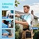 6-in-1 Taillen Clip Ventilator, Ventilator Akku 10000 mAh,5 eschwindigkeitsstufen, 8–40h Laufzeit USB Wiederaufladbar, für Baustelle, Outdoor, Wandern, Arbeiten im Sommer mit COB-Licht & Powerbank