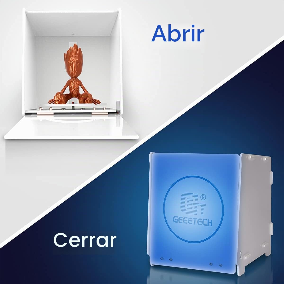Resina Caja de luz UV, 360 Grados Rotary 405nm Luz UV Máquina Curado, Resina UV Caja Curado para Impresora 3D de Resina SLA/DLP/LCD,217×204×228mm