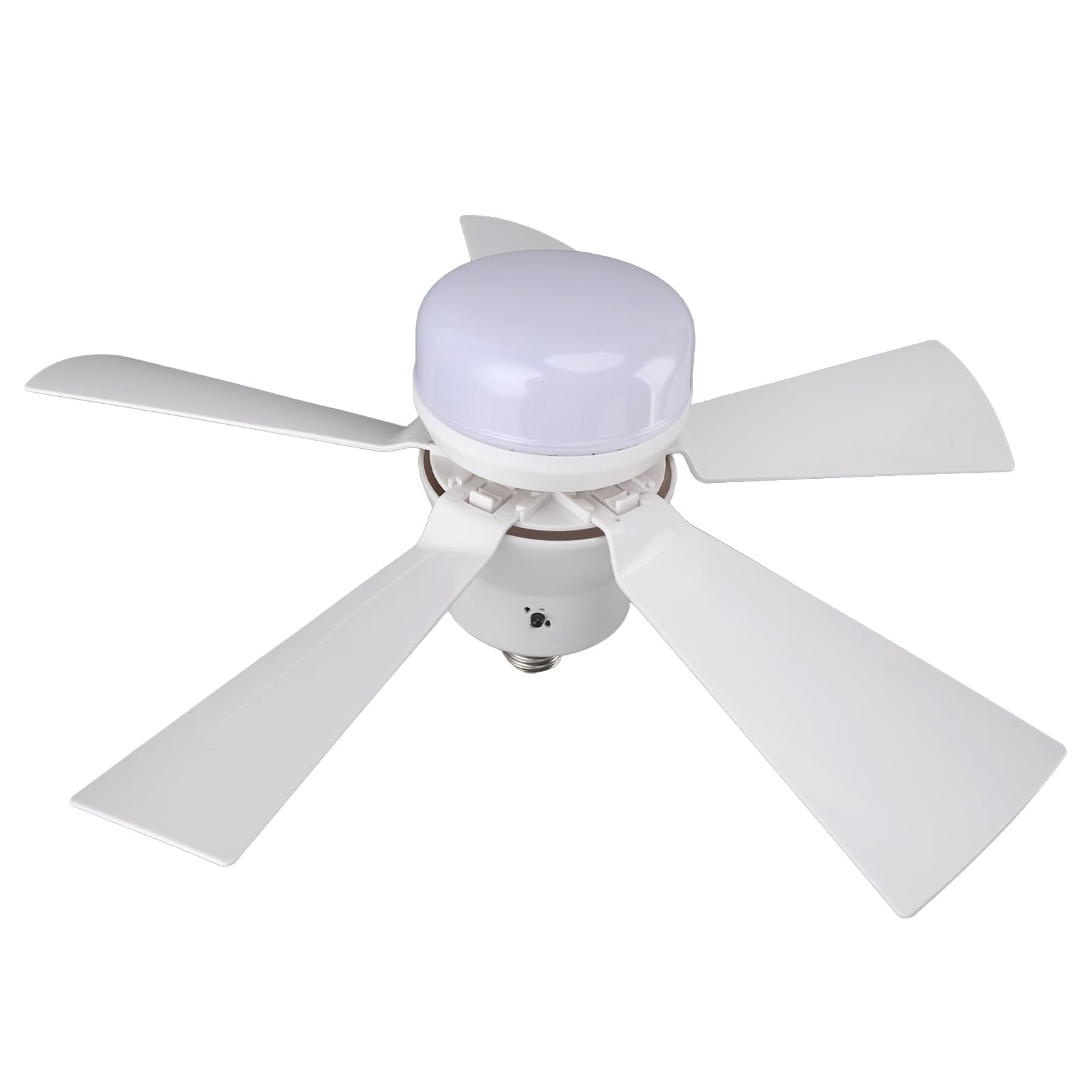 Walfront Dimmable Ceiling Fan Light 3 Color Temperature 3 Wind Speed Timer E26 Lamp for Bedroom Kitchen (White)