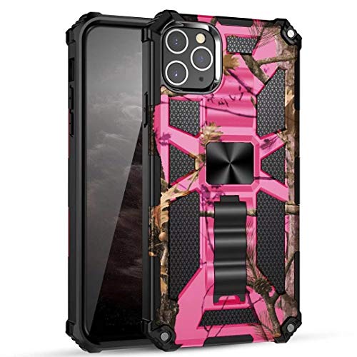 AmeriCase | iPhone 12 Pro Max | Camo Defender Camouflage Hunting Camo Case Hybrid Cover iPhone 12 Pro Max 6.7 (Camo Pink)