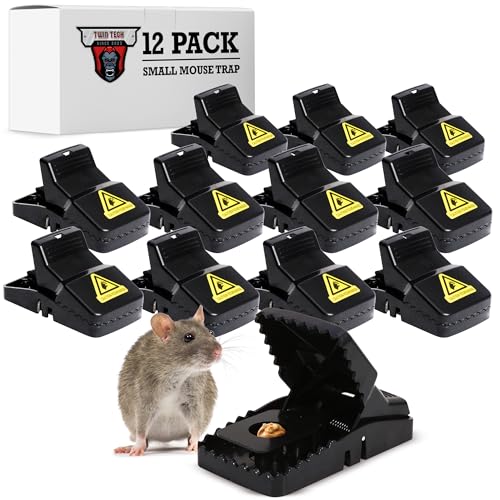 TwinTech Jaws Mouse Traps - Reusable, Sanitary, Easy-to-Use Trap for Mice and Small Rodents, Mouse Traps Indoor for Home, Kitchen, Garage, and Office Use - 4