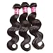 Dinoce Compatible with Longqi Beauty Peruvian Body Wave 3 Bundles 100% Unprocessed Human Hair Thick Bundles Virgin Remy Body Wavy Weave Full Head 300g Natural Color Short Mixed Length 8 10 12 Inch