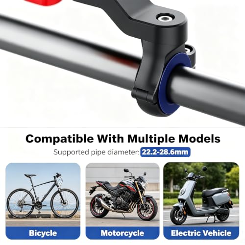Image of 7 PCS Set Accessory Kit with Handlebar Mount,Mobile Mount for Bike, Phone Holder for Urban Cycling and Outdoor Adventures, Compatible with Most Bicycles and Motorcycles
