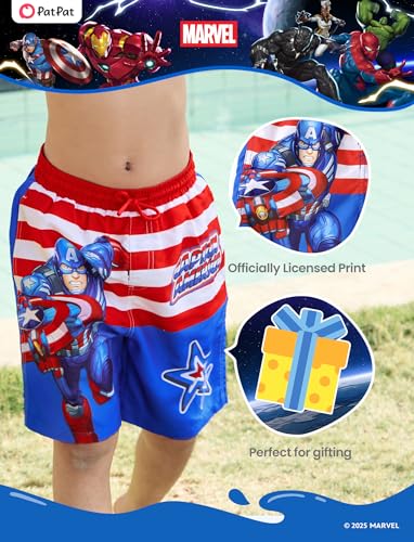 Image of Disney Stitch Spiderman Cars Winnie Toy Story Boy Swim Trunks UPF 50+Swim Shorts Compression Liner & Quick-Dry &Pockets 2-13Y