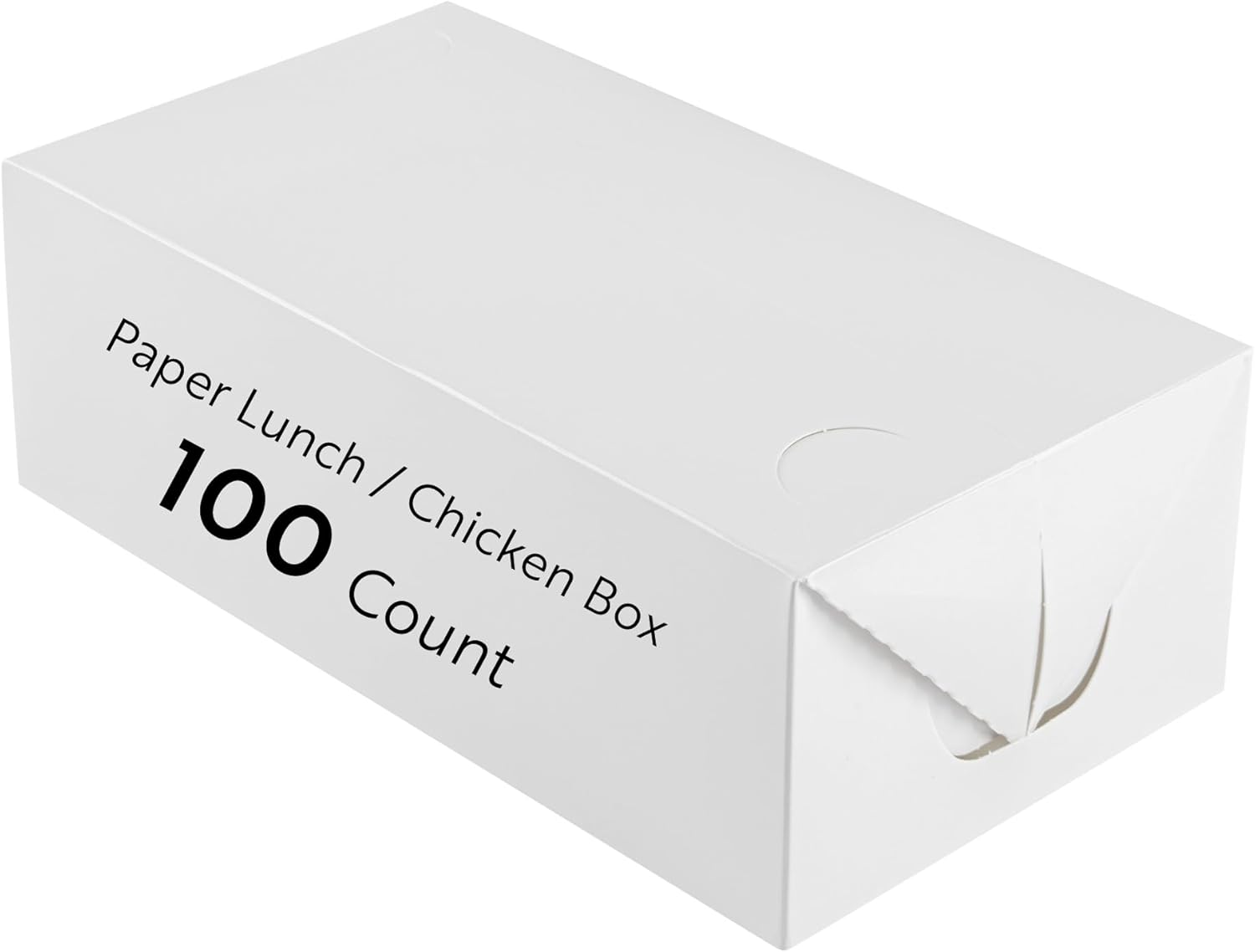 Restaurantware 71 oz Greaseproof Paper Takeout Boxes, 100 Pack Spill-Resistant White Disposable Lunch Containers Secure Closure