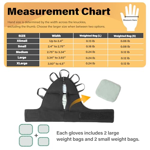 Image of Weighted Gloves for Tremors, Wrist Weights for Hand Tremors and Parkinsons Patients, Steady Hand Adjustable Weighted Gloves (Patent Pending)