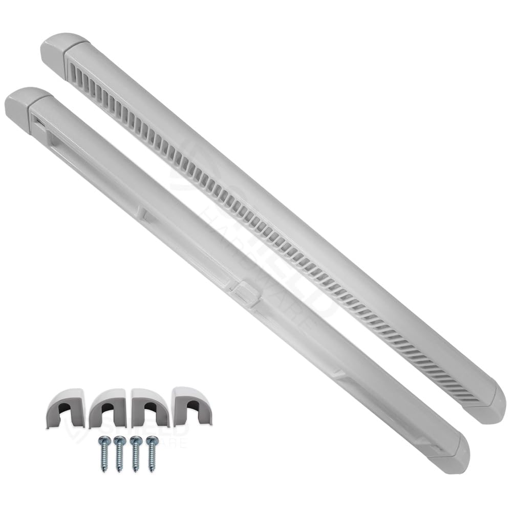 Window Trickle Vents - Reduces Condensation, Damp & Steam - Complete Replacement Kit for uPVC, Wood & Aluminium White 300mm