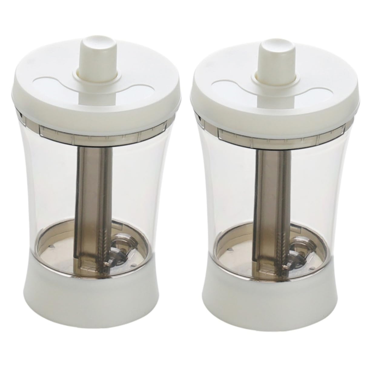 Bouteille à épices à pression TOPBATHY en blanc lot de 2 pour sel et poivre