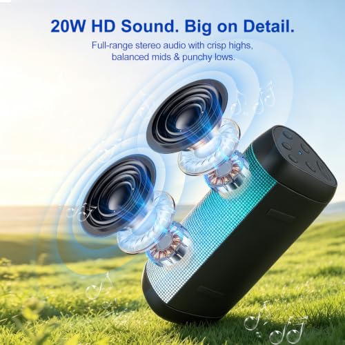 Bluetooth Speaker, Portable Wireless, 20W HD Stereo Sound, 30H Playtime - image 2