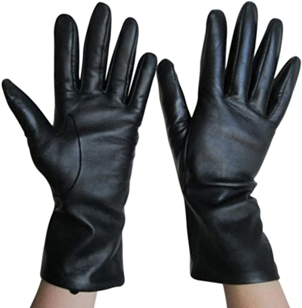 Fownes Brothers Women's Winter Leather Gloves, Black, Small
