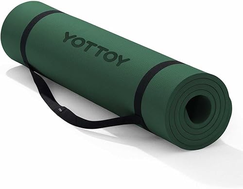 YOTTOY Tapete de yoga extra grueso (12 pulgada), tapete profesional de TPE para ejercicio, tapete de entrenamiento antideslizante para yoga,
