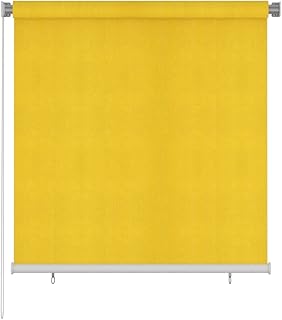 Estor enrollable para exteriores, 140 x 140 cm, color amarillo